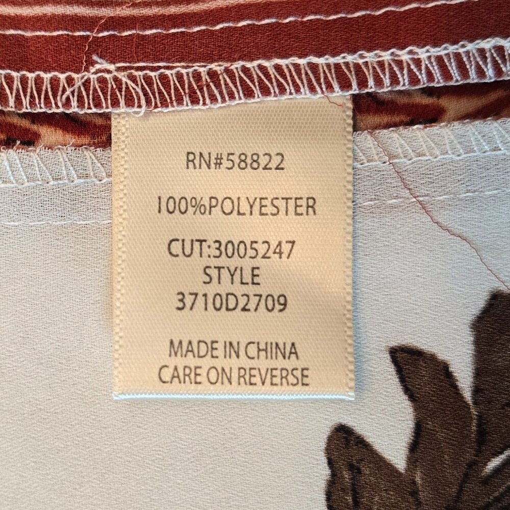 MAX STUDIO Women Short Sleeve Ruana /Kimono/Coverup Sz: S Rust/Brown - Picture 10 of 10